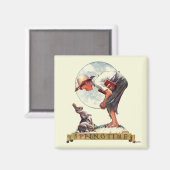 Aimant Springtime, 1935 garçon avec lapin (Recto/Verso)