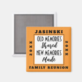 Aimant Sq Famille Réunions Souvenir Choisir une couleur (Recto/Verso)
