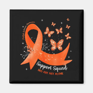 Aimant Squad de soutien Ruban orange Papillon Sclérose en