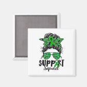 Aimant Squad Messy Bun Warrier Green Mental Health Proble (Recto/Verso)