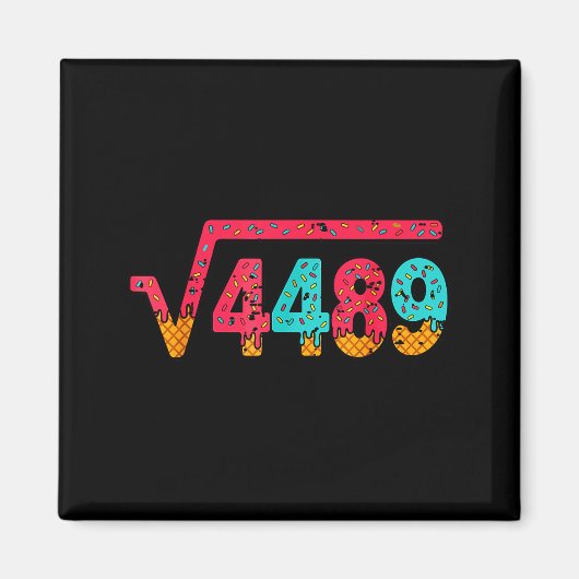 Aimant Square Root 4489 Slang Math Teacher Six Seven 6 7 (Devant)