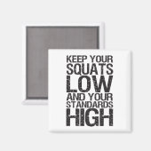 Aimant Squat Low - Exercice de musculation Motivationnel (Recto/Verso)