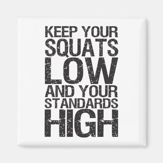 Aimant Squat Low - Exercice de musculation Motivationnel (Devant)