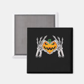 Aimant Squelette Coeur main Signale Costume os (Recto/Verso)