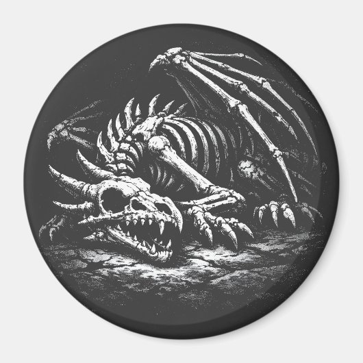 Aimant Squelette de dragon — par BurnsInHell (Devant)