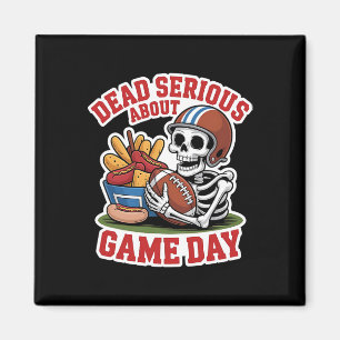 Aimant Squelette De Football Grave Avec Snacks Pour H