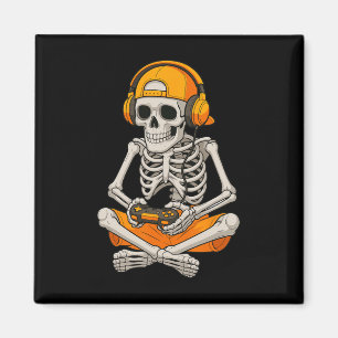 Aimant Squelette de Halloween Joueur de jeu vidéo Drôle d