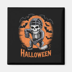 Aimant Squelette de hockey sur glace Halloween 