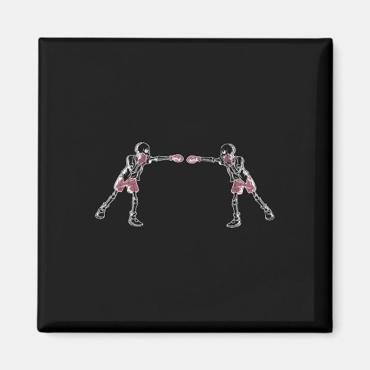 Aimant Squelette de kickboxing Drôle de kick boxer Graphi (Devant)