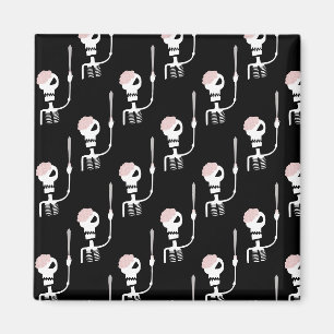 Aimant squelette d'Halloween avec une épée