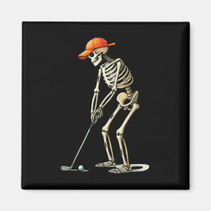 Aimant Squelette Golf Halloween Golfeur Joueur de Golf Dr