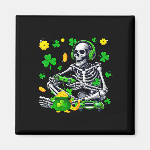 Aimant Squelette jouant au jeu Joueur de jeu St. Patrick'