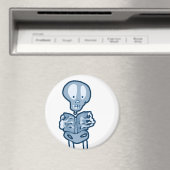 Aimant Squelette littéraire Ethan fasciné avec livre (In Situ (Lave-vaisselle))