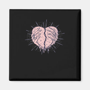 Aimant Squelette Main Avec Coeur Classique