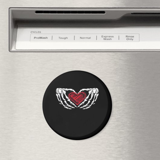 Aimant Squelette Mains Avec Coeur Classique (In Situ (Lave-vaisselle))