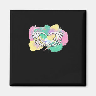 Aimant Squelette Mains Coeur Avec Backgr Abstrait Couleur