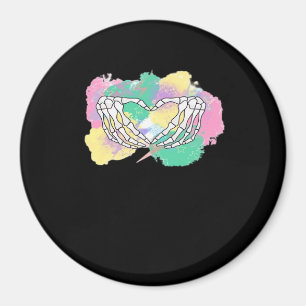 Aimant Squelette Mains Coeur Avec Backgr Abstrait Couleur