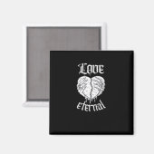 Aimant Squelette Mains Coeur Gothique Classique (Recto/Verso)