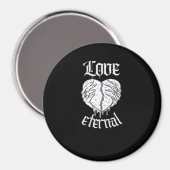 Aimant Squelette Mains Coeur Gothique Classique (Recto/Verso)