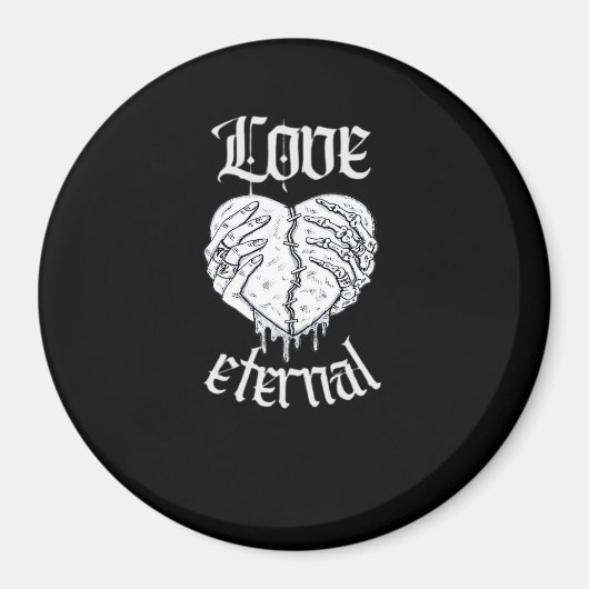 Aimant Squelette Mains Coeur Gothique Classique (Devant)