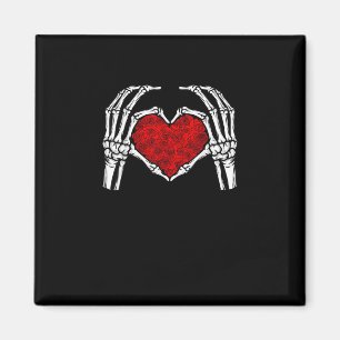 Aimant Squelette Mains de coeur Signe Saint Valentin Mign