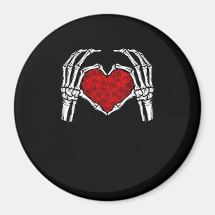 Aimant Squelette Mains de coeur Signe Saint Valentin Mign