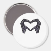Aimant Squelette Mains Formant Un Coeur (Recto/Verso)