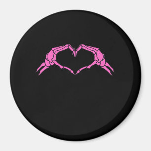 Aimant Squelette Mains Panneau Coeur Retro Halloween