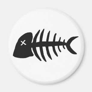 Aimant squelette mort de poissons