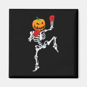 Aimant Squelette Muay Thai Halloween Citrouille Kickboxin