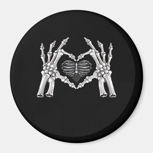 Aimant Squelette Ribs SIGNE DE COEUR MAIN (Devant)