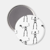 Aimant Squelettes d'Halloween, des friandises ou un sort, (Recto/Verso)