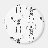 Aimant Squelettes d'Halloween, des friandises ou un sort, (Devant)