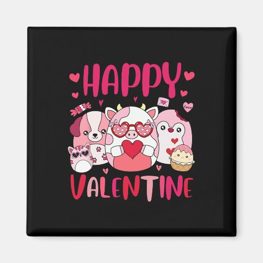Aimant Squish Squad Joyeux Cadeaux Valentin Mignonne Pour (Devant)