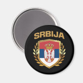 Aimant Srbija Bouclier indicateur Serbie (Recto/Verso)
