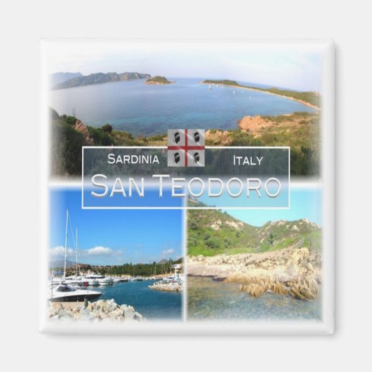 Aimant SRD020 SAN TEODORO - Mosaïque - Sardaigne - Réfrig (Devant)