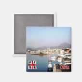 Aimant SRD056 OLBIA, Port, Sardaigne, Italie, Frigo (Recto/Verso)