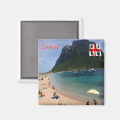 Aimant SRD058 OLBIA, île de Tavolara, Sardaigne, réfrigér (Recto/Verso)