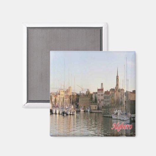 Aimant SRD067 ALGHERO, Panorama, Sardaigne, Frigo (Recto/Verso)