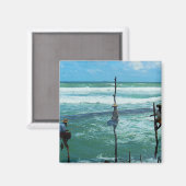 Aimant Sri Lanka Pêche d'enfants (Recto/Verso)