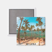 Aimant Sri Lanka Tropical Scenery Travel (Recto/Verso)