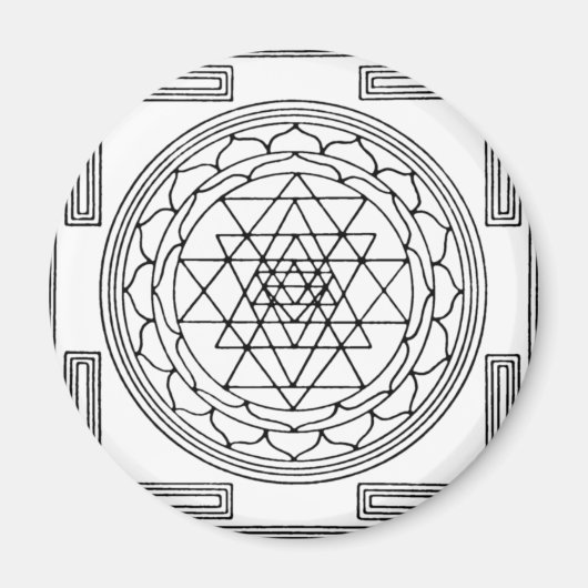 Aimant Sri Yantra Mandala (Devant)
