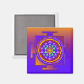 Aimant SRI YANTRA pleine couleur + vos idées (Recto/Verso)