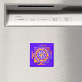 Aimant Sri Yantra - Symbole hindouiste Design 1 (In Situ (Lave-vaisselle))