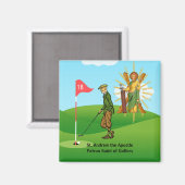Aimant St. Andrew et Dapper Homme Golfer (Recto/Verso)