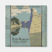 Aimant St. Augustine Florida Poster du fort espagnol (Devant)