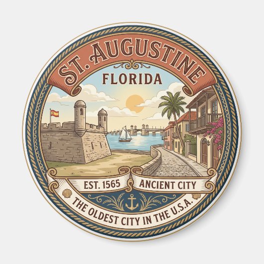 Aimant St. Augustine Floride (Devant)