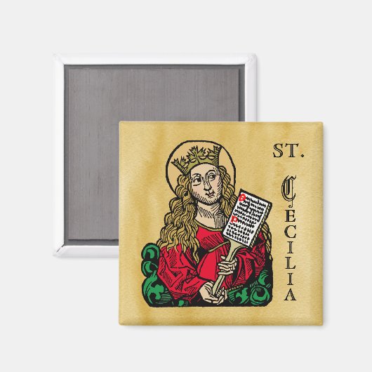 Aimant St. Cecilia avec Hymn Board (Nuremberg) (Recto/Verso)