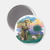 Aimant St Francis (ff) - Seal Point chat himalayen (Recto/Verso)