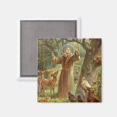 Aimant St Francis of Assisi preaching to animals (Recto/Verso)